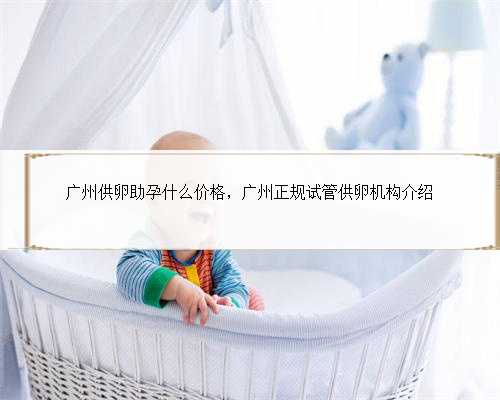 广州供卵助孕什么价格，广州正规试管供卵机构介绍