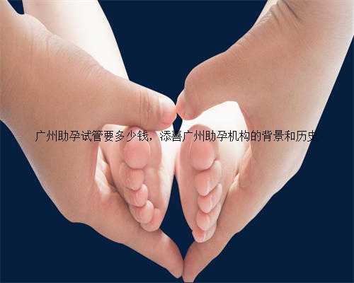 广州助孕试管要多少钱，添喜广州助孕机构的背景和历史