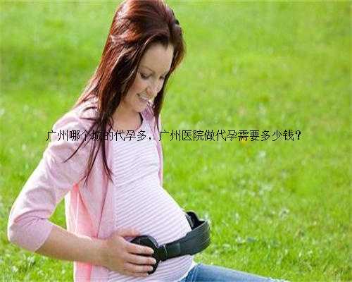 广州哪个城的代孕多，广州医院做代孕需要多少钱？