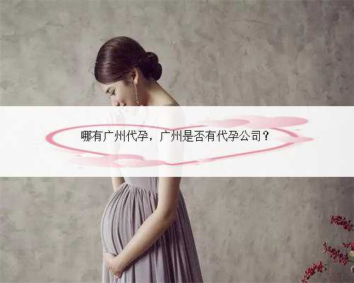 哪有广州代孕，广州是否有代孕公司？