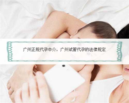 广州正规代孕中介，广州试管代孕的法律规定